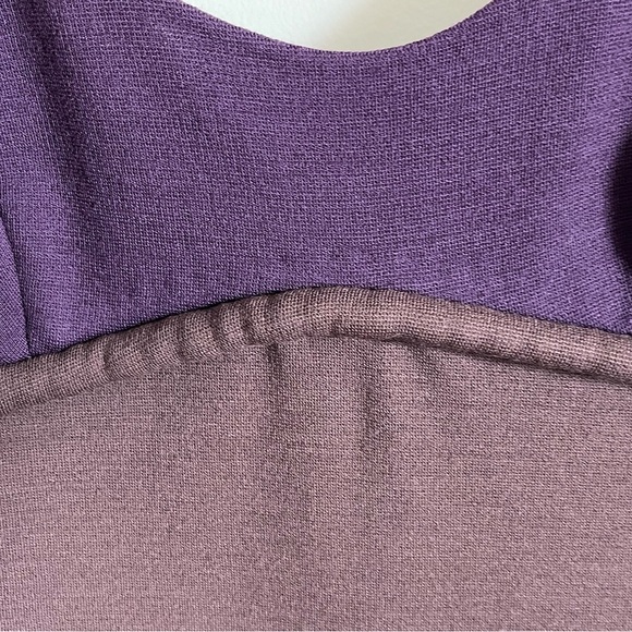 Douglas Hannant Stunning Wool like Scoop Neck Bodycon Pencil Dress Brown Plum 10 - Picture 4 of 15